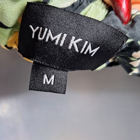 Yumi Kim Milano Maxi Dress Dark Black Floral Long Medium Open Back Boho Romantic - Picture 8 of 14